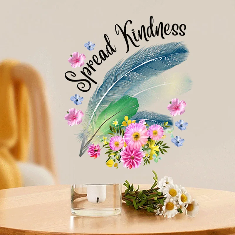 

Европейские и американские самоклеящиеся наклейки с перьями для гостиной, стены и коридора