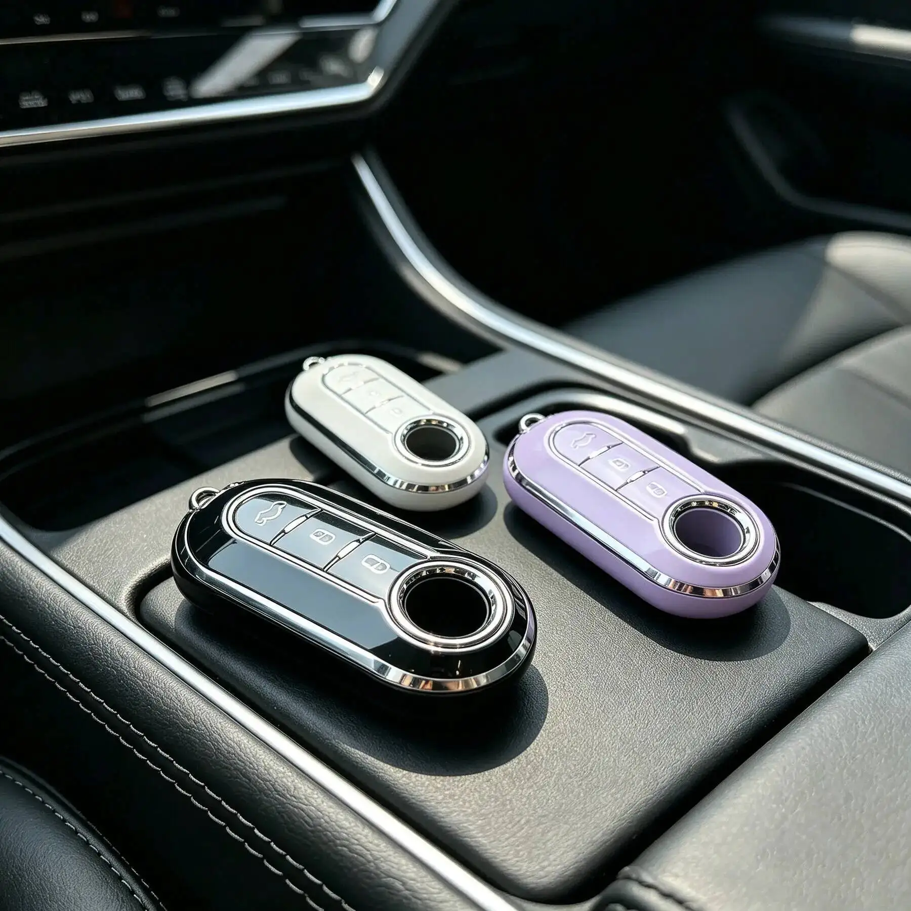 Soft TPU Key Cover Caps Wallet Fob Organizer and Keychain