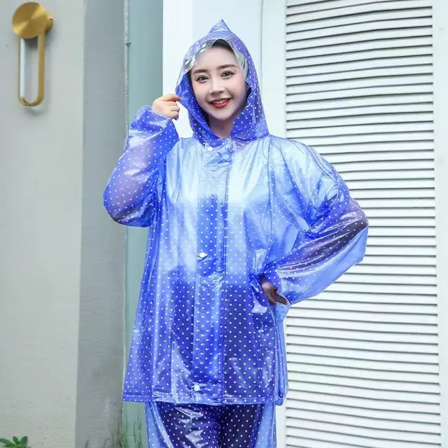 Férfi Női Esőkabátok Eső Nadrág Split Öltöny Cipzáras Bepattanás Dupla Réteg Védelem Kültéri Kerékpáros Mezőgazdasági Munka Otthoni Utazás - Image 5