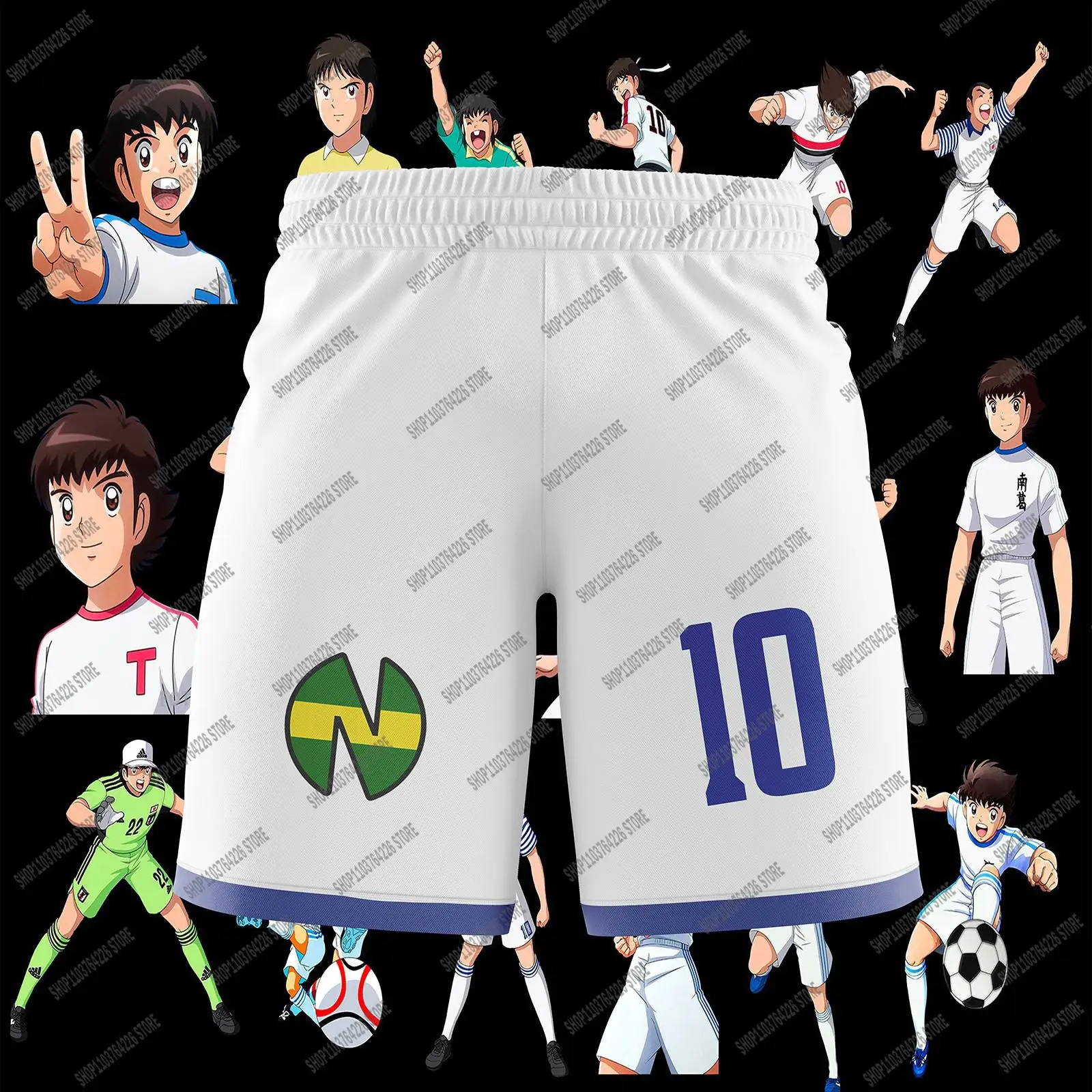 Captain Tsubasa School Nansheng Olive and Benji Football Team Uniform Beach Pants Customized High Quality Clothing Customizable 2
