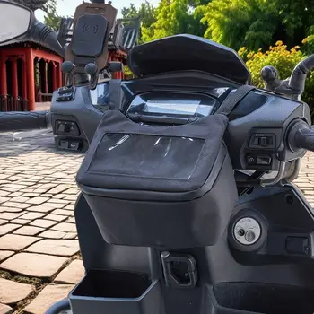 Borsa da Manubrio per Moto con Schermo Touch, Porta Telefono e Navigatore, Borsa Portaoggetti per Motocicletta, Accessori per Ciclismo