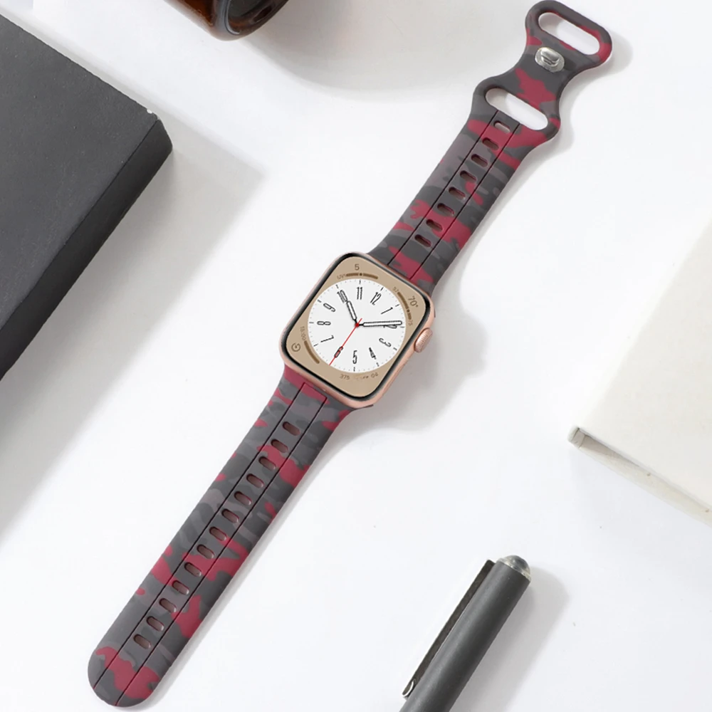 Camouflage Silicone Watch Strap Bracelet