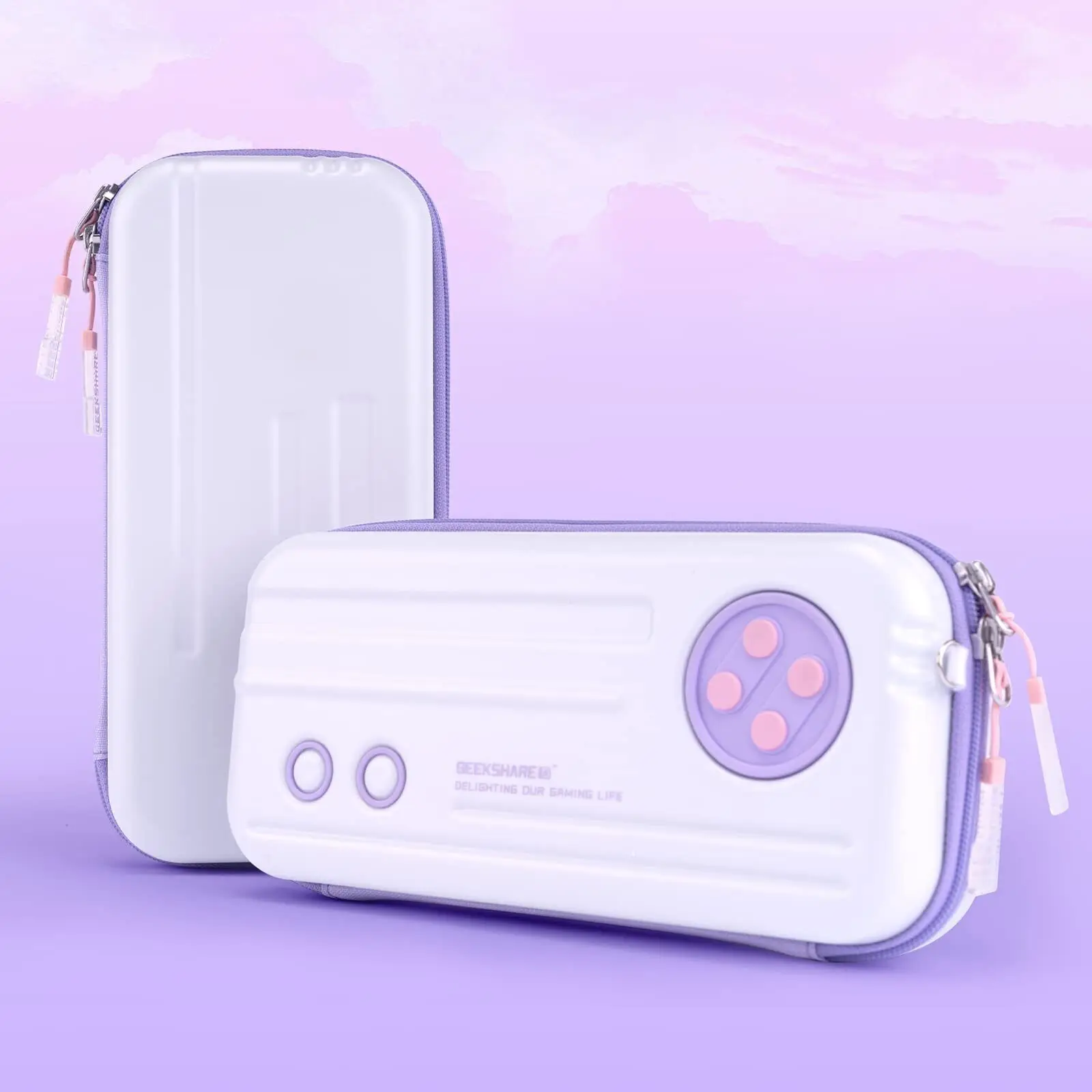 Geekshare-mala de Viagem para Nintendo Switch Máquina do Tempo Vintage Hardshell Portátil Grande Capacidade Interruptor Oled - Image 6