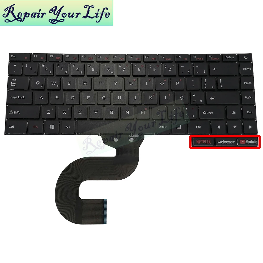 Brasil Teclado para Positivo Master 1240 Motion C4500d Teclados Notebook Brasileiro Pt-br Português Chave Netflix Scdy315184