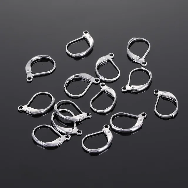 100Pcs 925 Sterling Silver Leverback Earring Wires-Findings-Jewelry Making  Craft