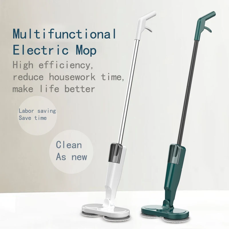 Electric Water Mop Cleaner Machine 360° Rotatable Spin Cleaning Mop Squeeze Wet and Dry Use Hand Push Household Floor Cleaning 4