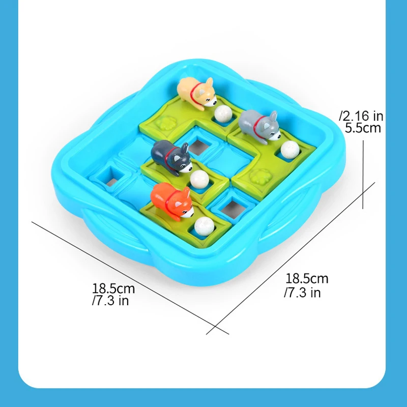 Children Educational Toys Naughty Puppy Push bead IQ Puzzle Toys Board Games Montessori Logical Thinking Spatial Reasoning 6