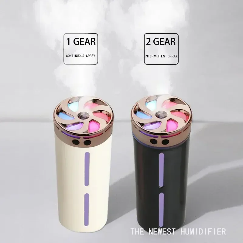LED Night LightPortable Car Humidifier with Colorful and Aromatherapy Function USB Plug-In Mode Suitable for Car and Home