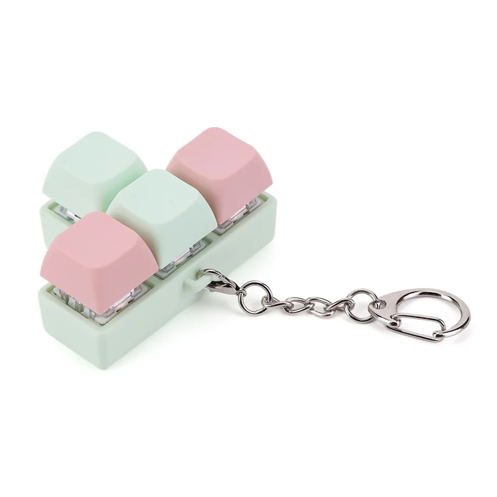 ABS PC Fidget Keyboard Toy Stress Relief Keychain