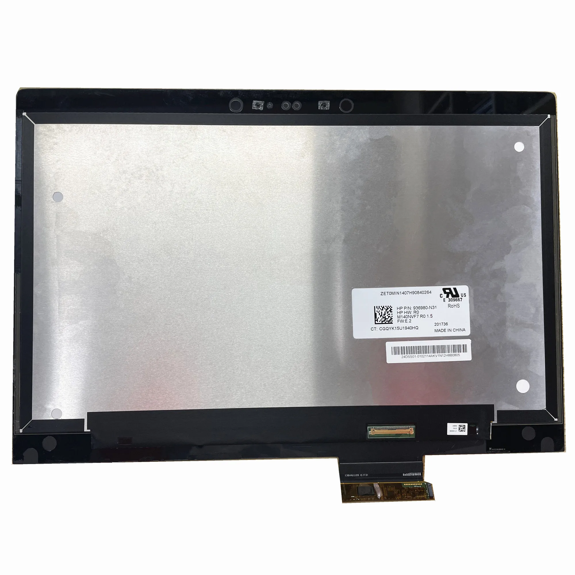 

M140NVF7 R0 14.0'' Laptop LCD Touch Screen Digitizer Assembly for HP EliteBook 1040 G4 P/N:936980-N31 With No-Frame