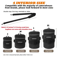 High-quality canvas digital single-lens reflex soft protection camera lens bag carrying bag case and shoulder bag - Image 4