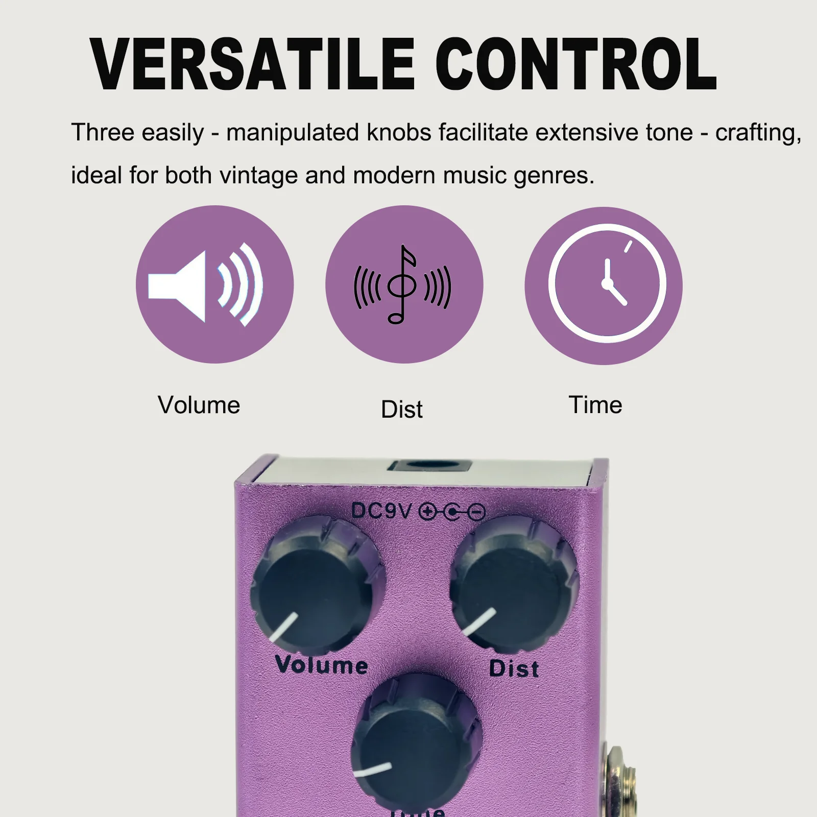 E-Gitarrenpedal Vintage Overdrive/Distortion Crunch/Distortion/US Dream/Classic Chorus/Vintage Phase/Digital Delay – Detail 15