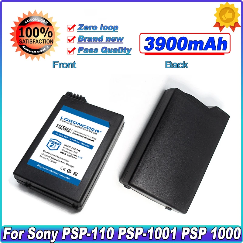 

LOSONCOER 3900mAh Battery For Sony PSP-1001 PSP-110 PSP 1000 FAT PlayStation Portable PSP1000 Console Battery