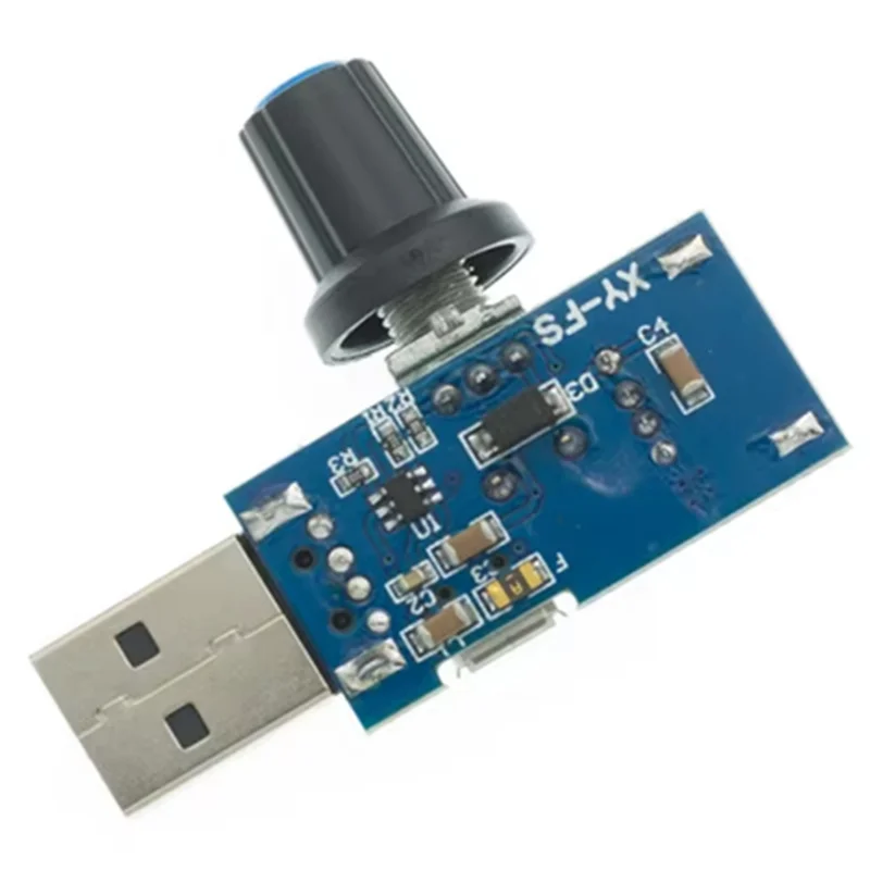 AA60-DC 5V USB 팬 거버너 풍속 컨트롤러 풍량 조절기 냉각 음소거 다기능 팬 속도 스위치 모듈