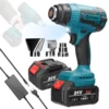 Cordless Electric Heat Gun Hot Air Machine Lithium Rechargeable Heating Equipment Home Power Tool with 3 Nozzles Hot Air Blower 1