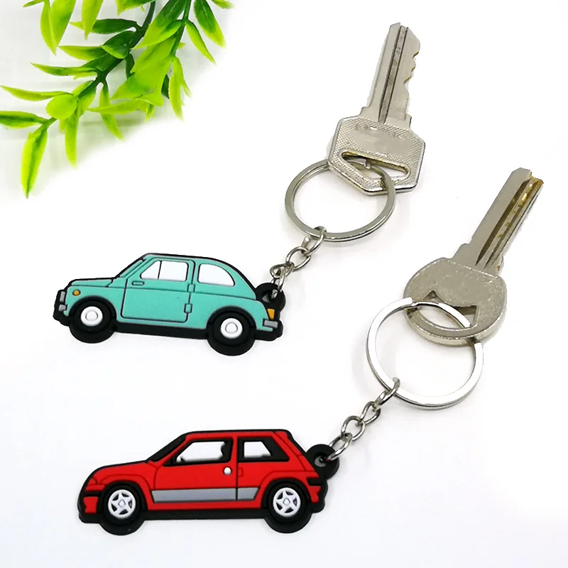 50PCS PVC Keychain Cute Style Car Model Keyring Wholesale Cartoon Key Chain  Custom Gadget for Man Father's Day Gifts Kids Toys - AliExpress