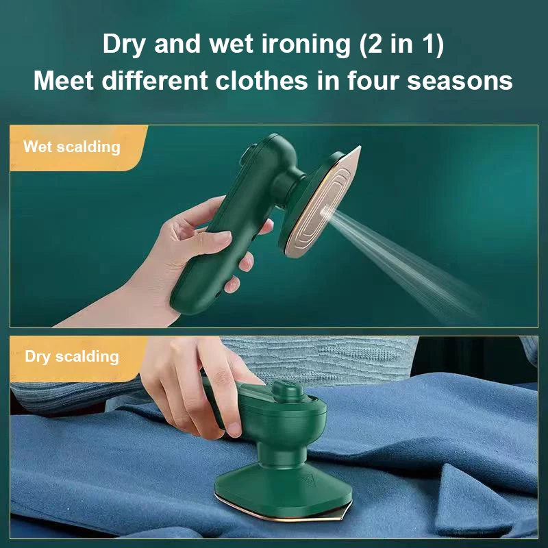 

Portable Garment Steamer 33w Pointed Front End Design Fast Setting Durable Titanium Large Panel Home-appliance 400g Handheld