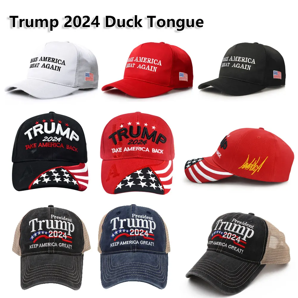 Unisex Trump Duck Tongue Hat Keep America Great Fashion Sports Hat 3D Embroidery Snapback President Adjustable Golf Cap