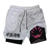 Men's quick drying compression shorts with breathable shorts and animated prints for performance sports gyms 4
