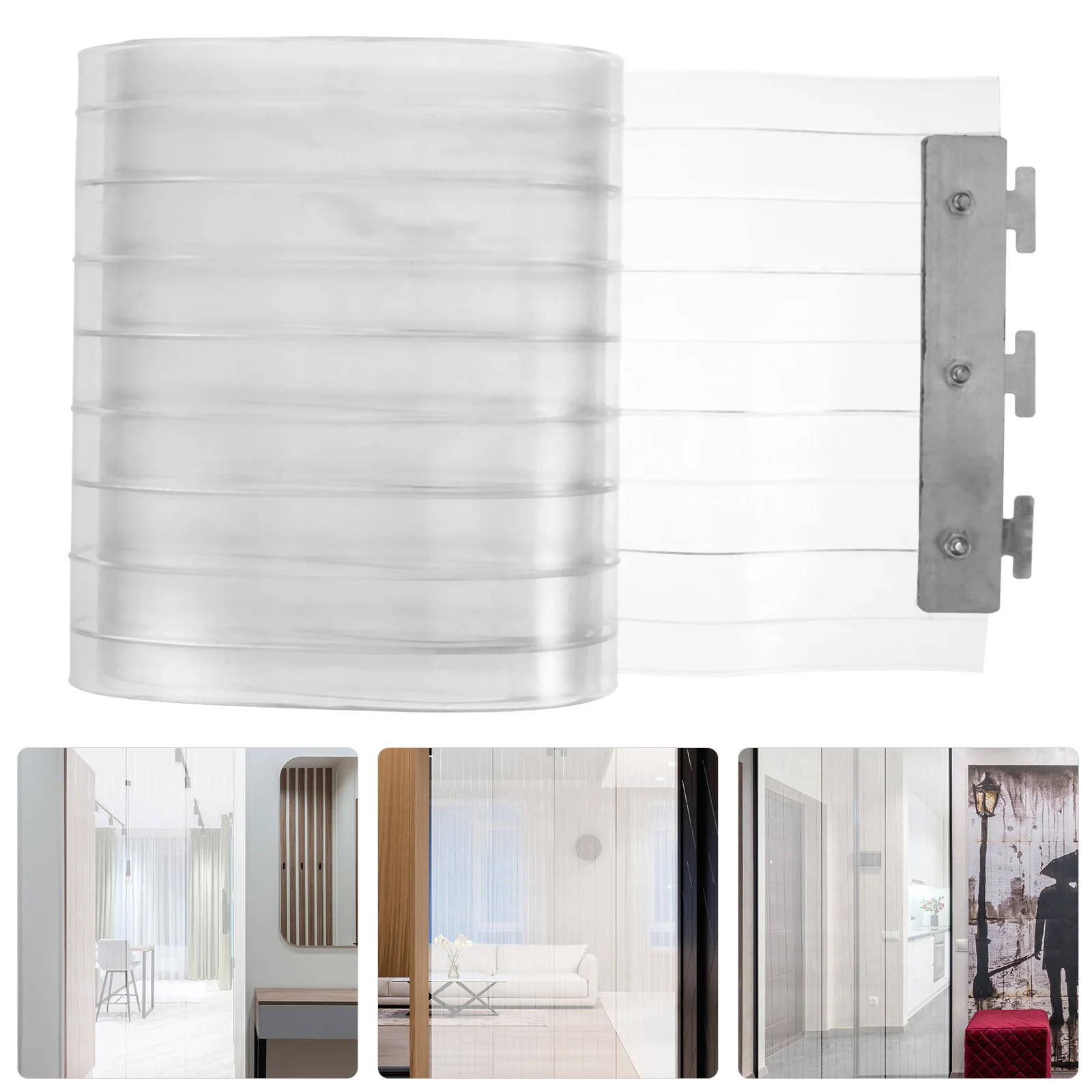 Door Guard Soft Curtain Shower Transparent Insulation Beads Plastic Clear Strip 3