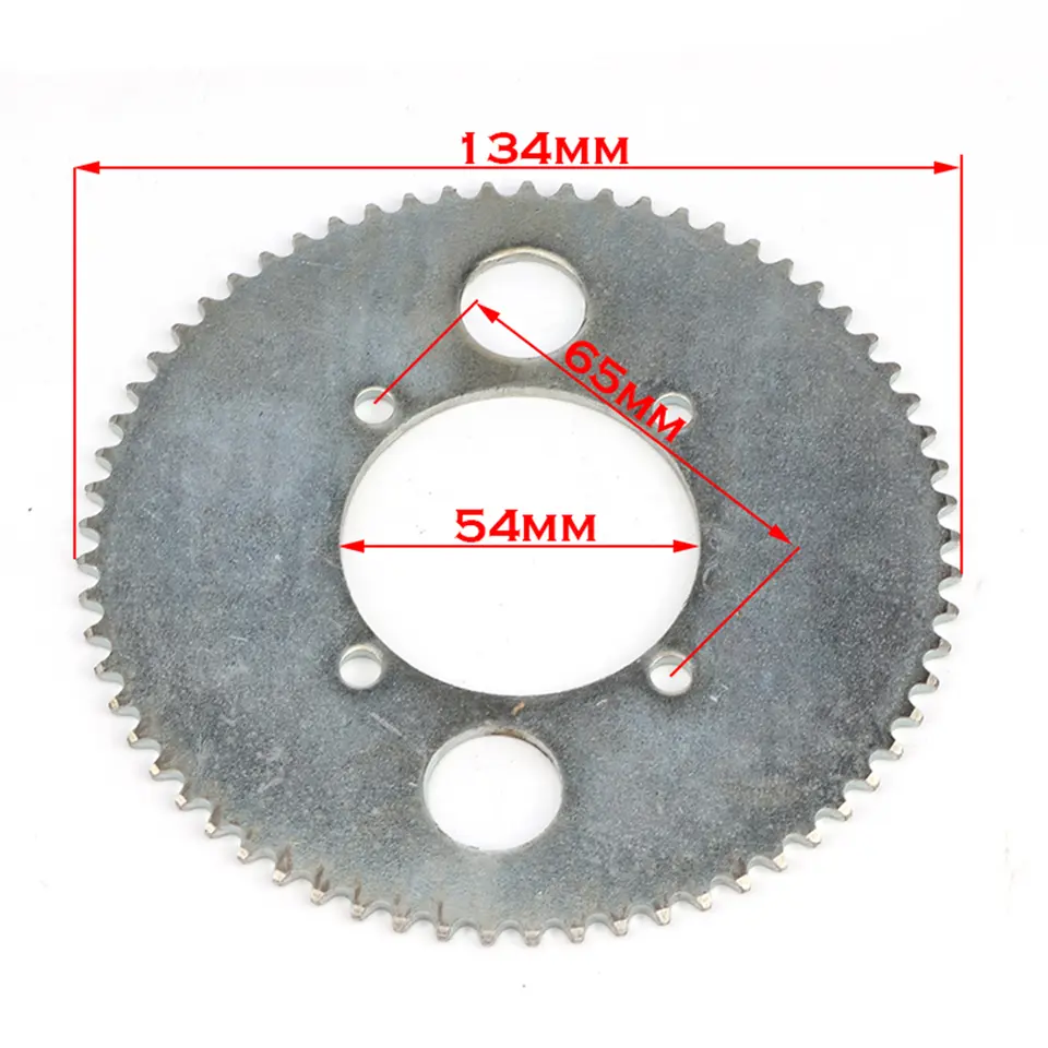 25H 158L Chain 55T/65T/80 Tooth Rear Sprocket Gear Free Wheel Ratcheting Adapter For Electric Bicycles Go Kart Scooter Mini Bike image 11