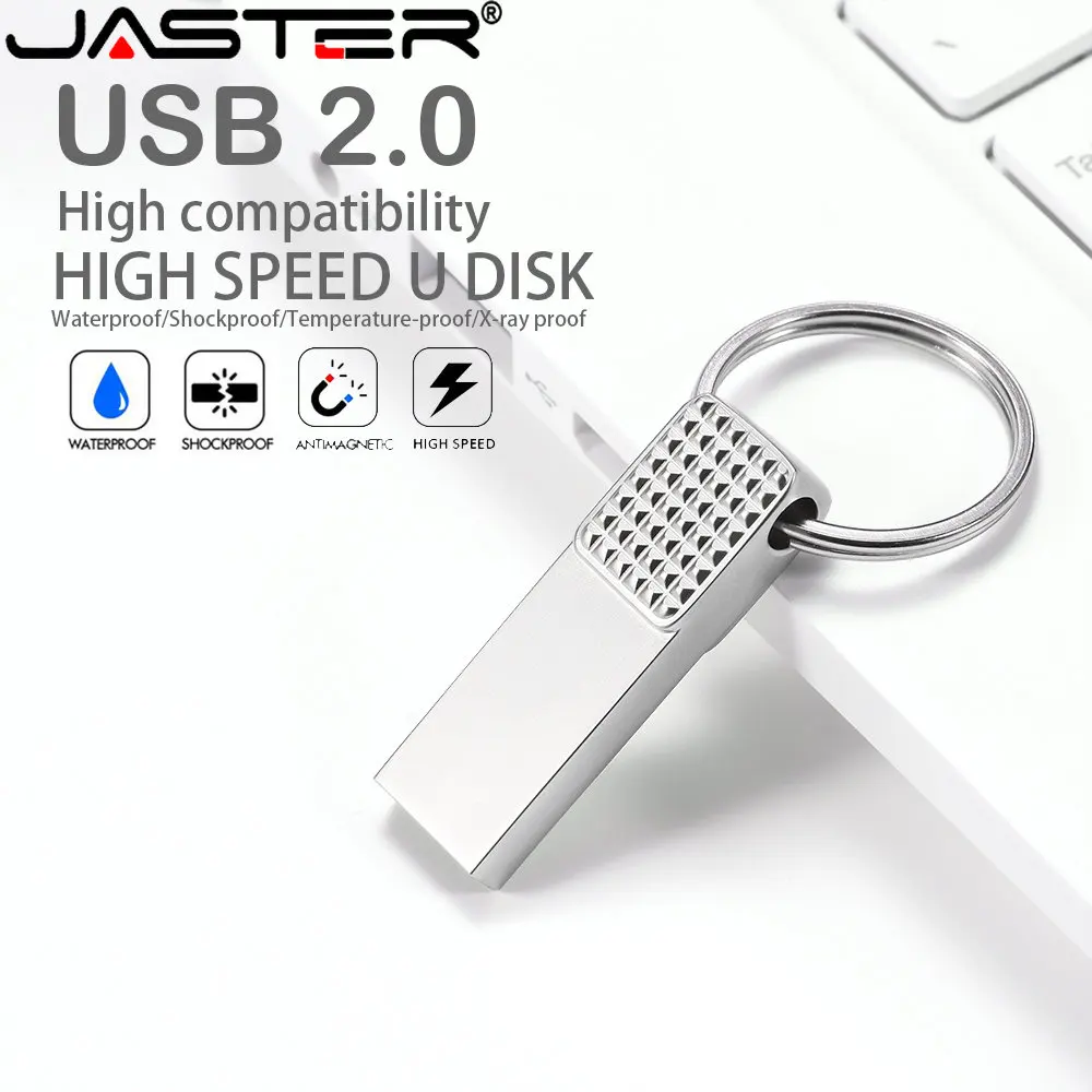 Free Key Ring Pen Drive 128gb Metal Custom Logo Flash Drives 64gb