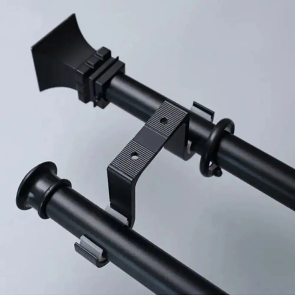 Description Picture 3 of item2pcs/set Aluminum Double Curtain Rod Brackets Durable Thicken Window Hardware Hook Hanger Supporter Home Decor Accessories