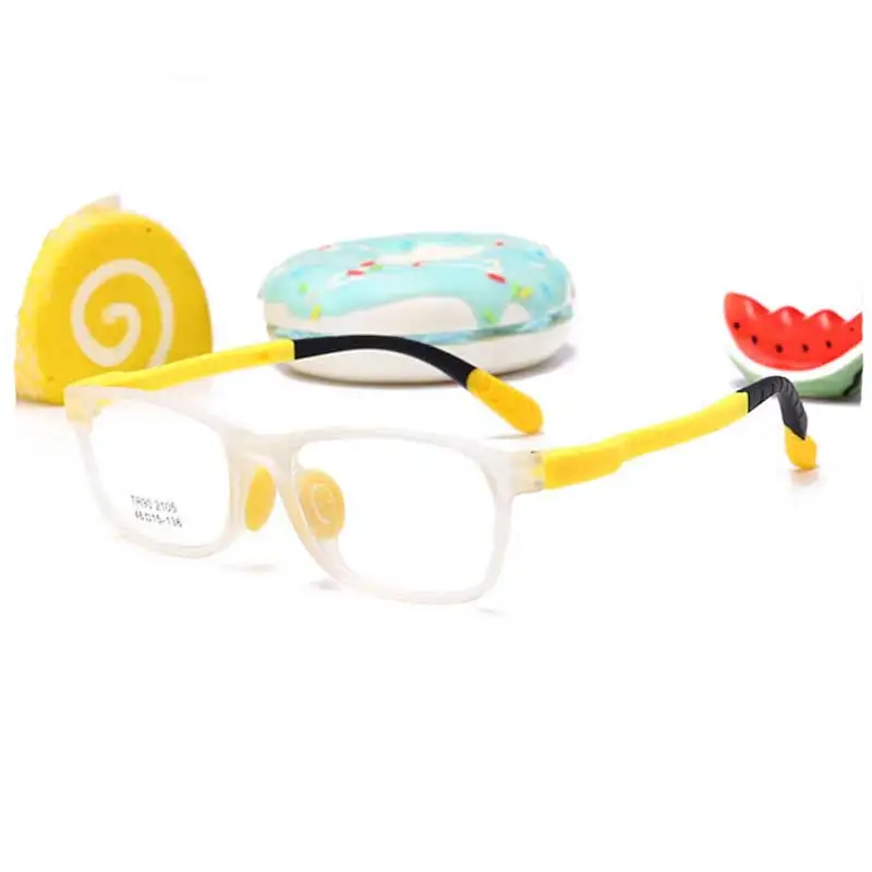 New Kids Blue Light Glasses Rectangle Silicone Optic Myopia Hyperopia Eyeglass Frames Child Glasses 0 Diopter Eyewear