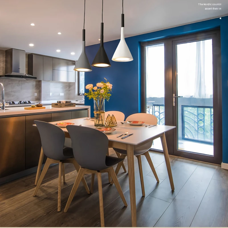 

Скандинавский подвесной светильник E27, 1,5 м, подвесной светильник для кухонного островка, гостиной, спальни, красочный домашний декор, комнатное освещение, светильник