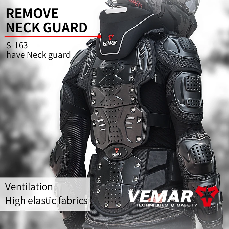 

VEMAR Motorcycle Armor Jacket Riding Anti-fall Elbow Chest Pads Off-road Motocross Equipement Moto Accessories Motorbike Vest