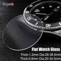 High Quality Transparent Crystal Watch Glass Replacement - Flat, Multiple Thickness & Diameter Options (Thick 0.8 - Dia 26mm)