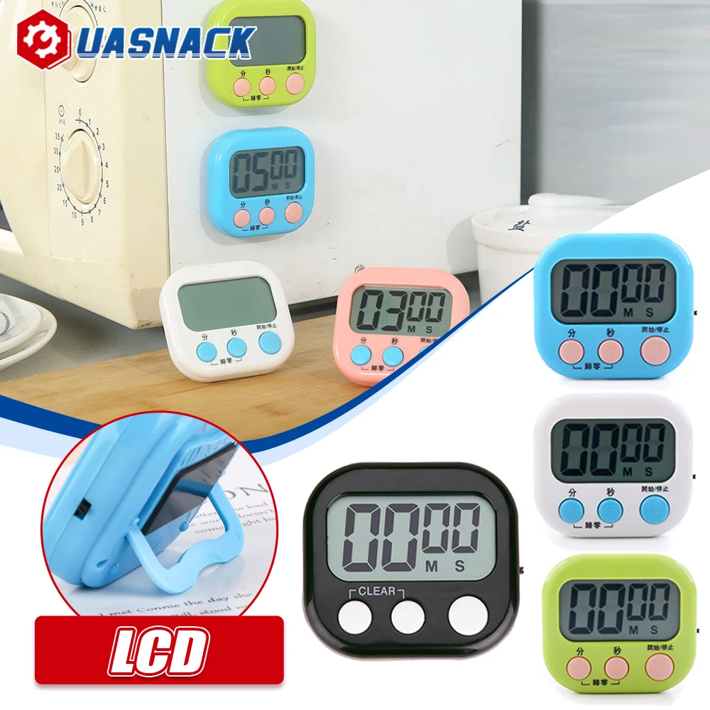 Mini Timer da cucina digitale per cucinare grandi cifre allarme forte  supporto magnetico Timer di cottura adatto per lo studio dello Sport sul  lavoro