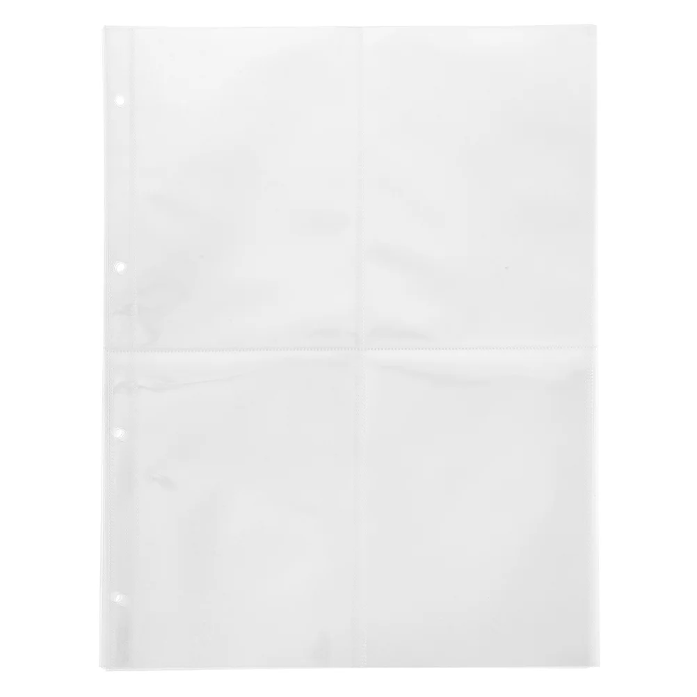 

20 Sheets Transparent Storage Photo Album Photobook Postcard Sleeves Pages Clear Replacements