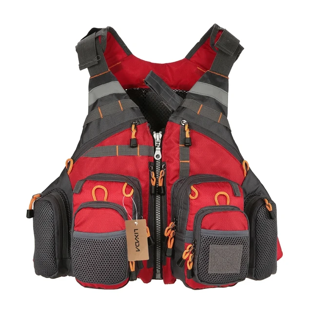 Lixada Outdoor Breathable Padded Fishing Life Vest Superior 209lb Buoyancy Life  Safety Jacket Swimming Sailing Waistcoat