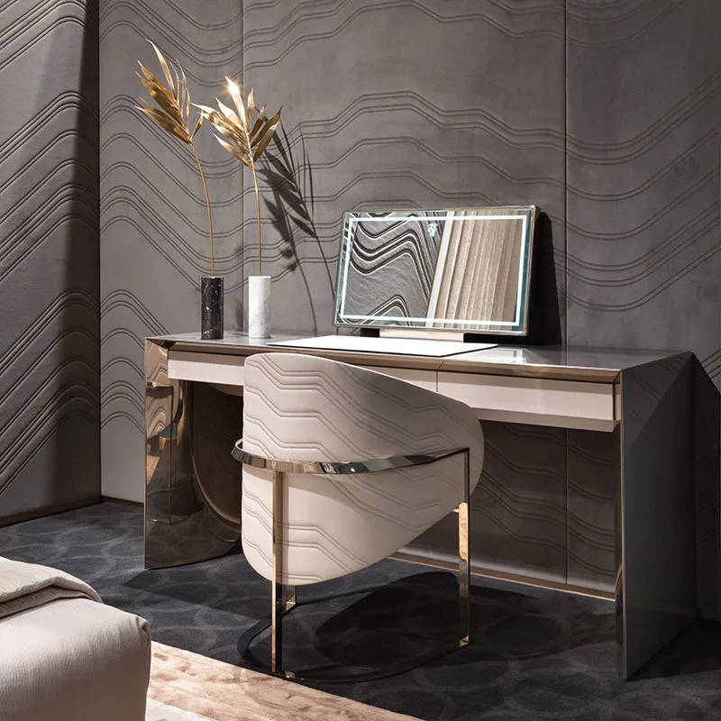 

Роскошный дизайнерский современный минималистичный туалетный столик для спальни