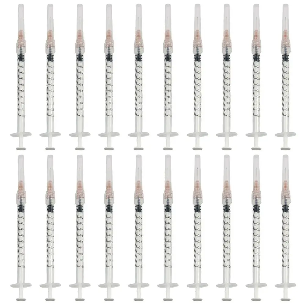 Disposable Plastic Sterile Syringes 20Pack 1ml/cc for Scientific Labs Industrial Adhesives disposable syringe