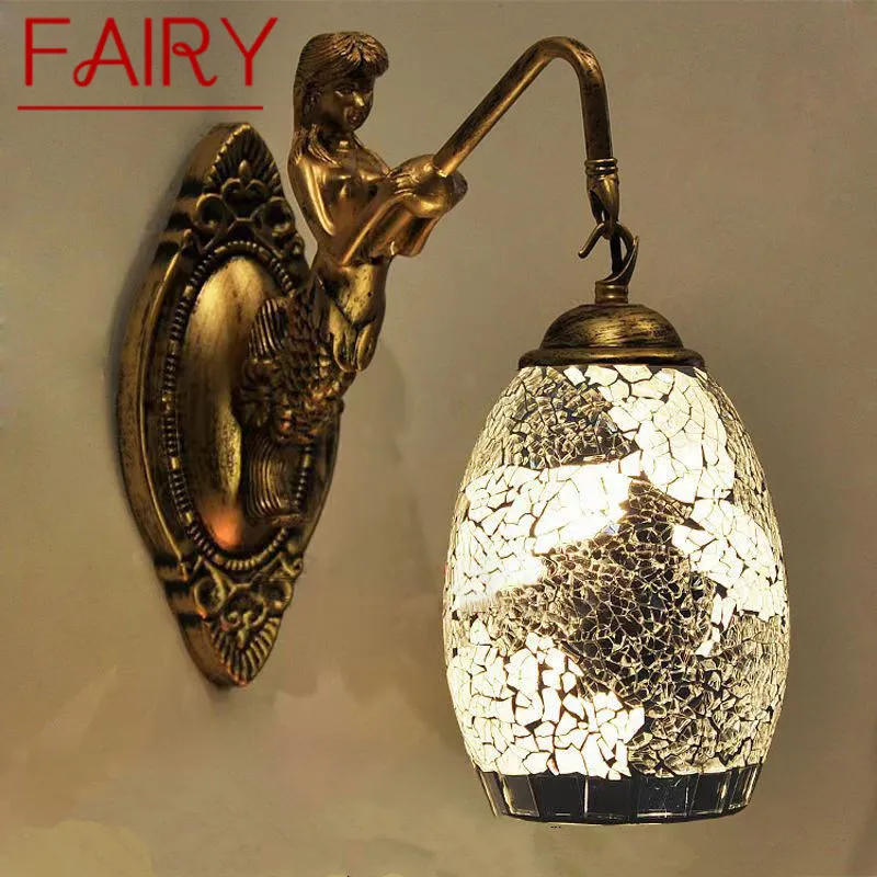 

FAIRY Contemporary Mermaid Wall Lamp Personalized And Creative Living Room Bedroom Hallway Bar Decoration Light