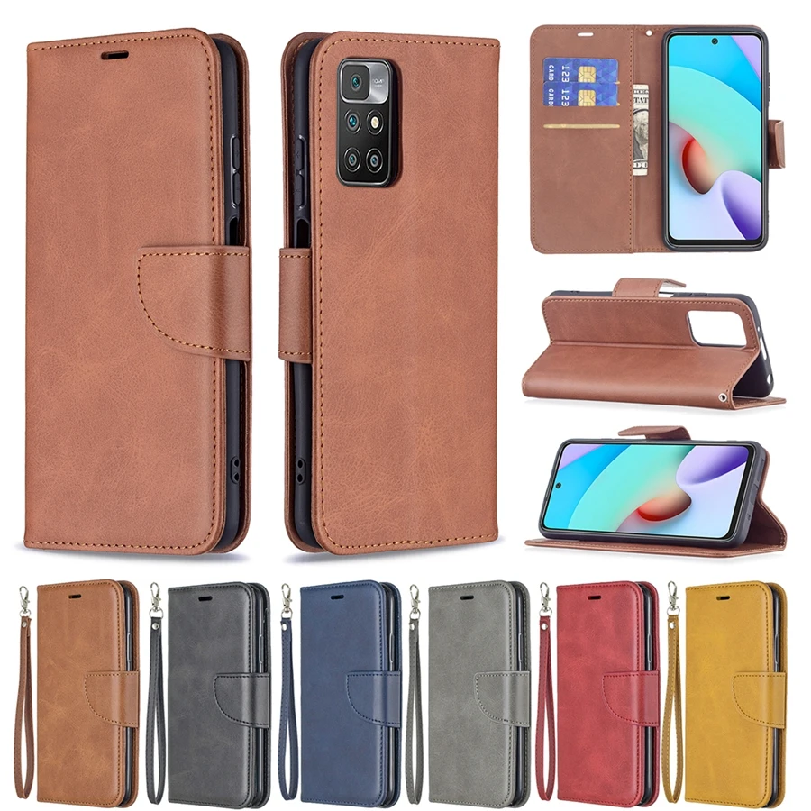 Кожаный флип-чехол для Xiaomi Redmi 12 12C 10C 9A 9C Note 12S 12 Pro 11S 11 Pro 10 Pro 9 Pro 8T 7 Mi Poco X5 Pro