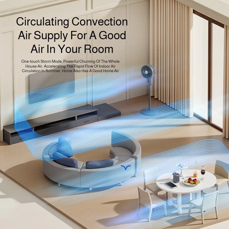 المنزلية منخفضة الضوضاء مروحة ذكية ثلاث سرعات تعدي...