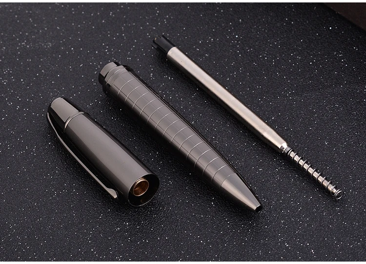 Business Rotierender Metall-Kugelschreiber, hochwertige schwarze Tinte, glattes Schreiben, Tintenroller, Unterschriftenstift, Bürogeschenke, Schreibwaren – Detail 6