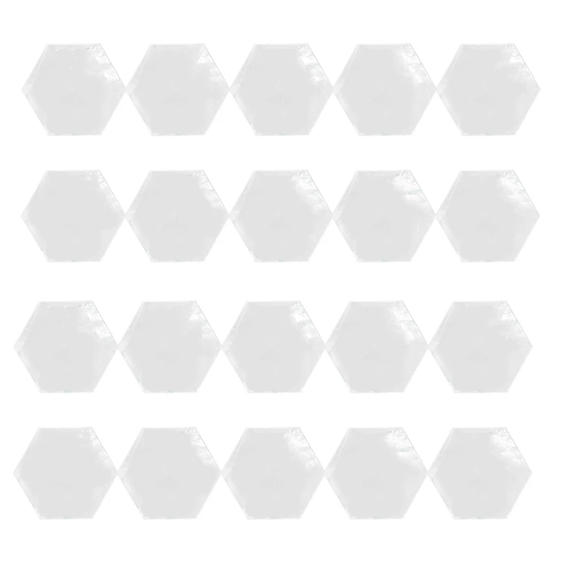 20Pcs Clear Acrylic Hexagon Blank Place Cards Wedding Decoration For Table Numbers Guest Name