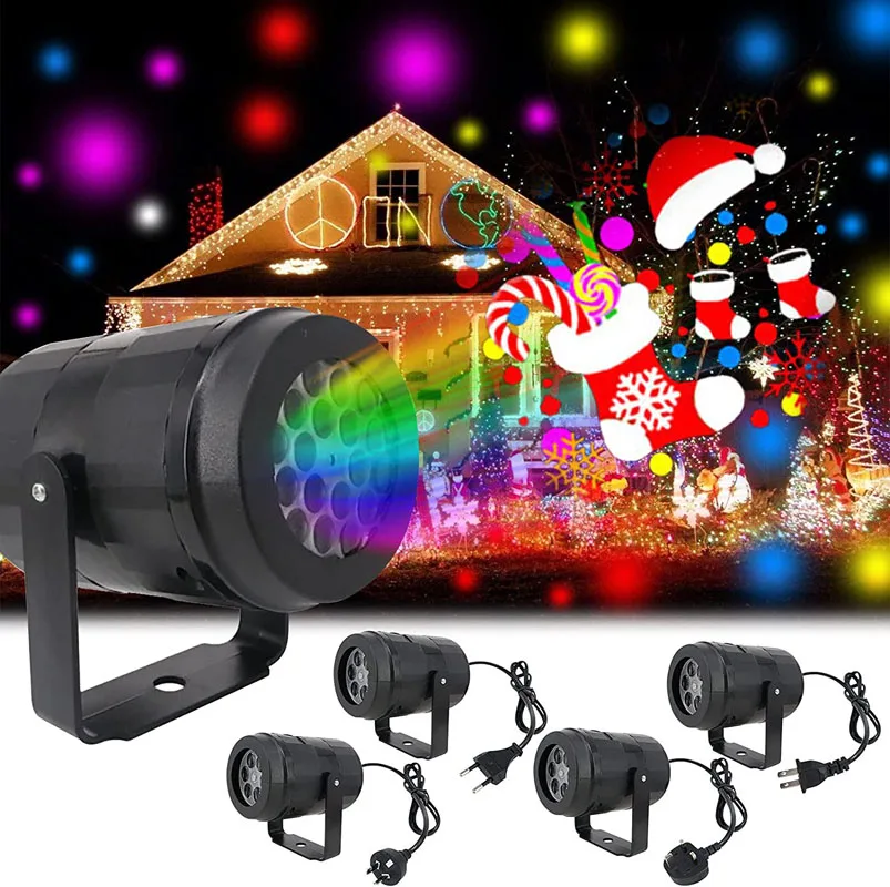16 Patterns Christmas Led Projector Lights Outdoor Christmas Decor