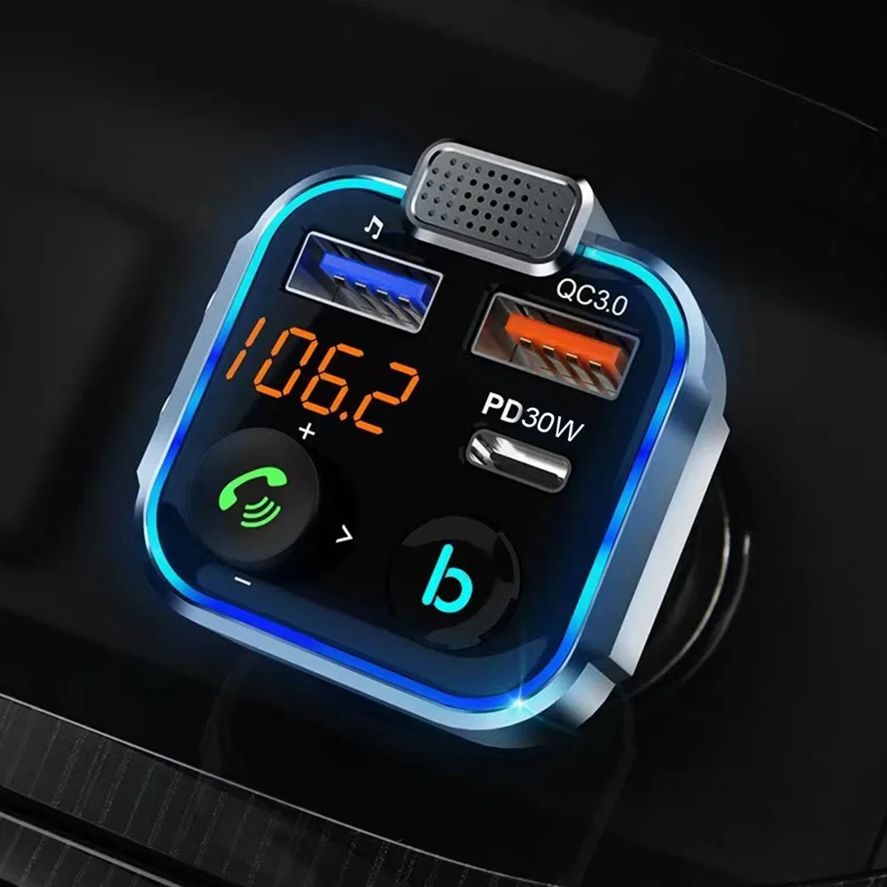 Bluetooth FM Transmitter Car Kit with Fast Charging