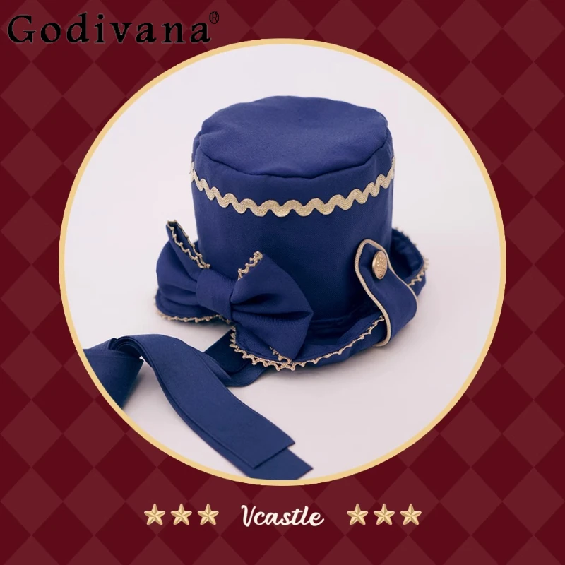 Women's Headwear Hair Clips Original Design Cosplay Accessories Circus Hats Female Street Flags and Ribbons Lolita Hat - 6