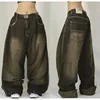 Street Wear Oversized Printed Loose Jeans Y2K Harajuku Hip-Hop Retro Pop Ear Goth High-Waisted Jodhpurs Wide-leg Pants Trousers 3