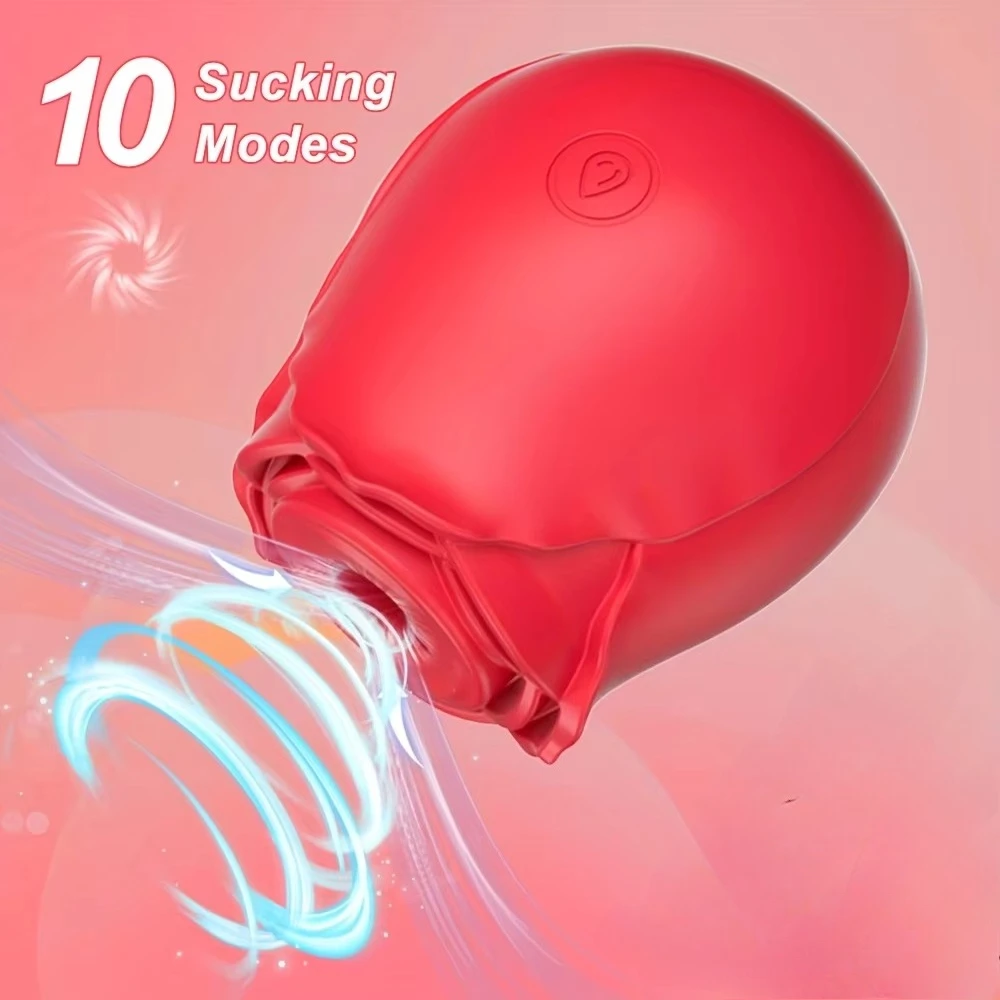 10-Gang-Rosenvibrator, G-Punkt-Dildo, vaginales Klitoris-Saugen, Sexspielzeug für Frauen, leistungsstarker Vakuum-Vibrator, Massagegerät, USB wiederaufladbar 1