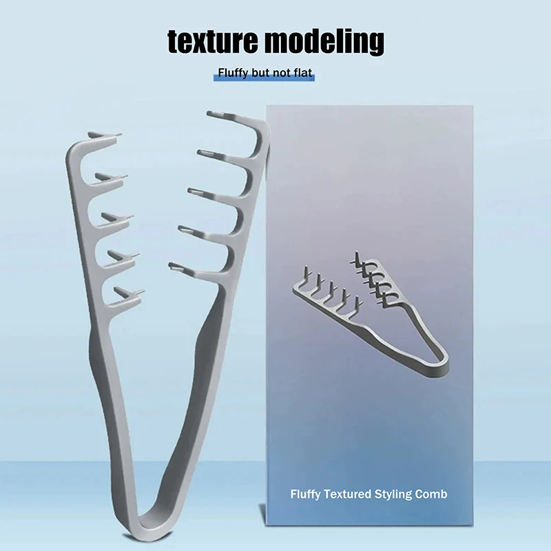 Strumenti per arricciare pettine per capelli volumizzante a denti larghi Texture soffice per uomo Ideale per tutti i tipi di capelli Strumenti per acconciature - immagine 3