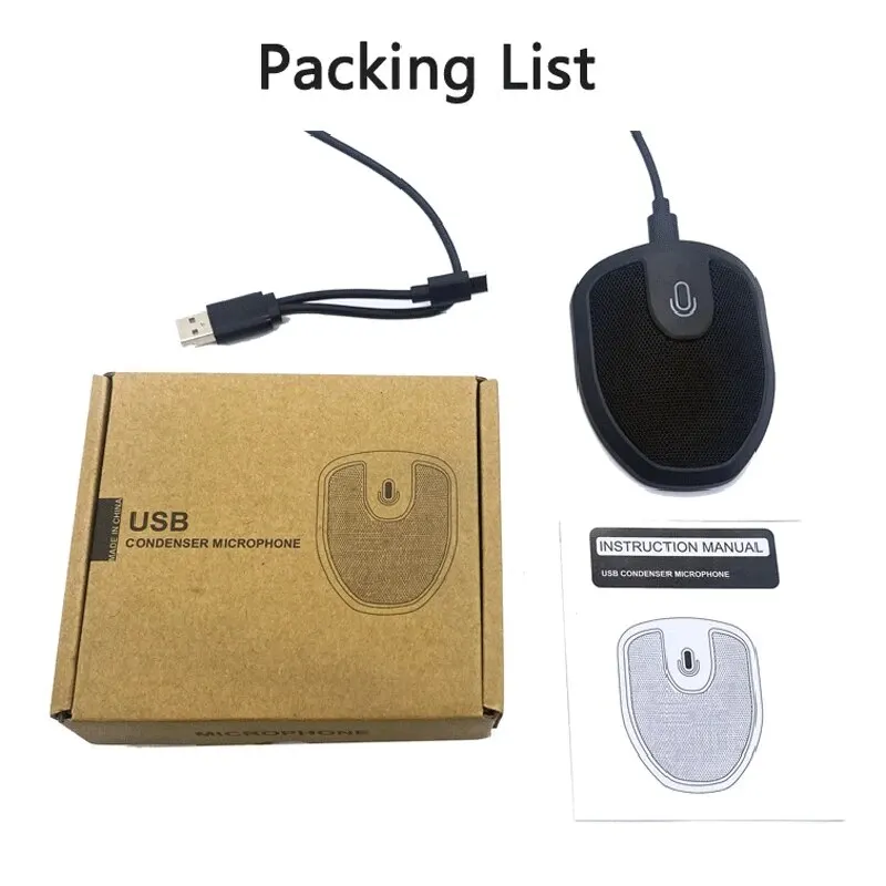 노트북 PC용 회의 마이크, USB 컴퓨터, 마이크로 음소거 기능, 전방향 회의 마이크