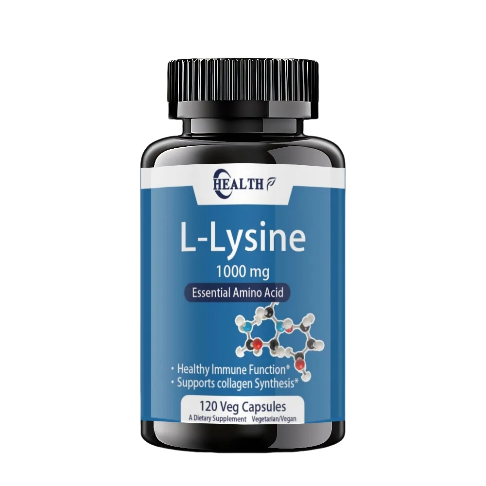 L-lysine 1000mg, 220 Tablets-Enhances Absorption And Assimilation-Promotes Skin And Lip Integrity Collagen Support