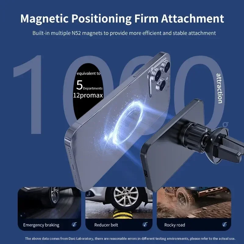 Magnetic Car Charger 30W Wireless Fast Charging For iPhone 17 16 Pro Max Samsung Xiaomi Qi MagSafe Air Vent Mount Phone Holder